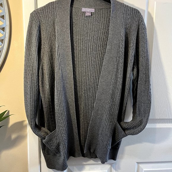 Laura Scott Petite gray cardigan - Picture 1 of 5